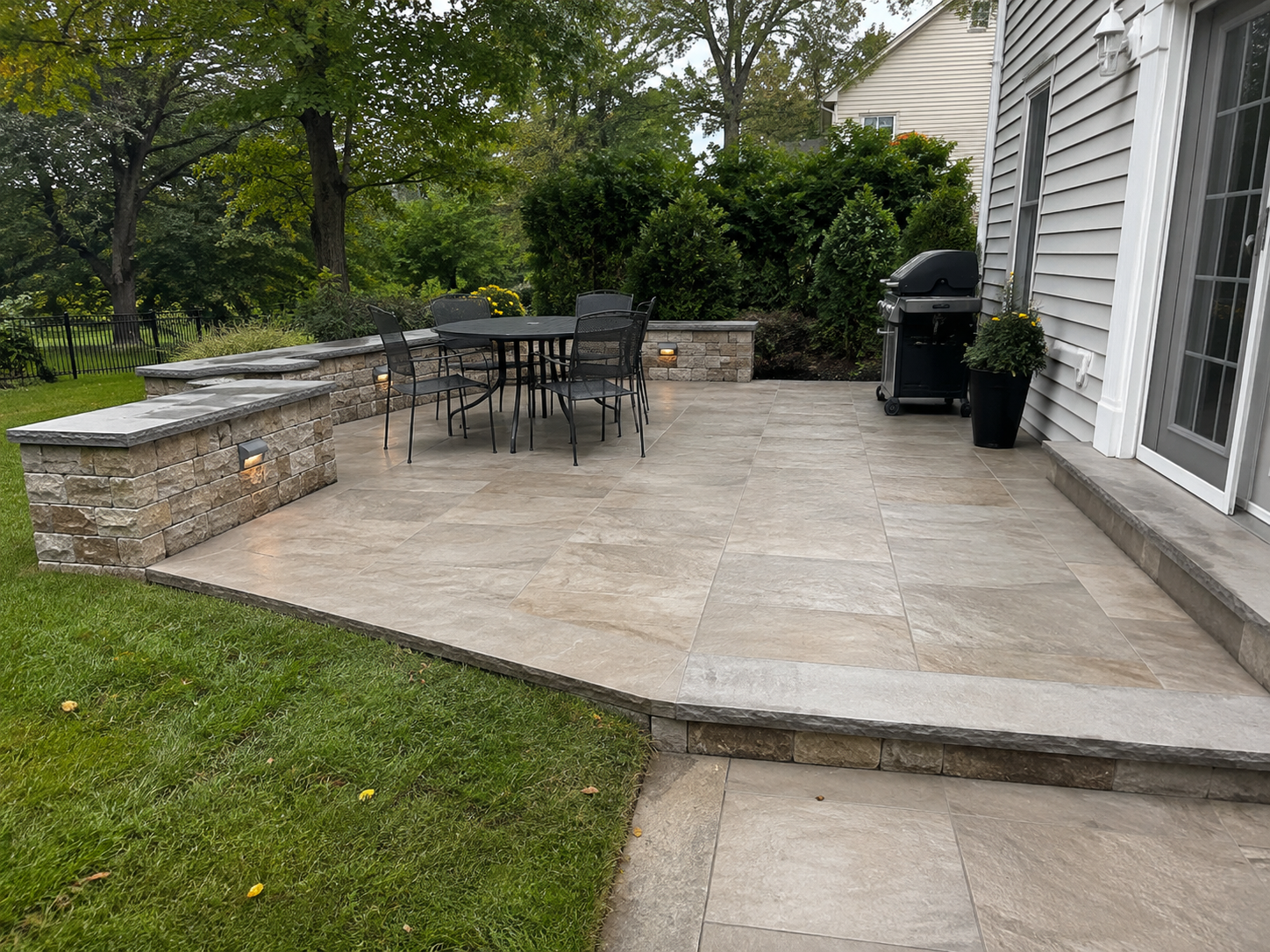 Illustrative patio porcelain and stone application