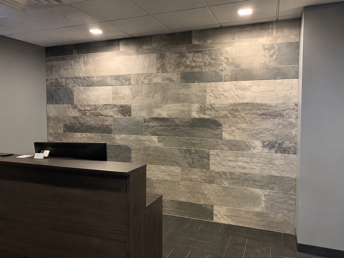 Illustrative decorative wall finish application