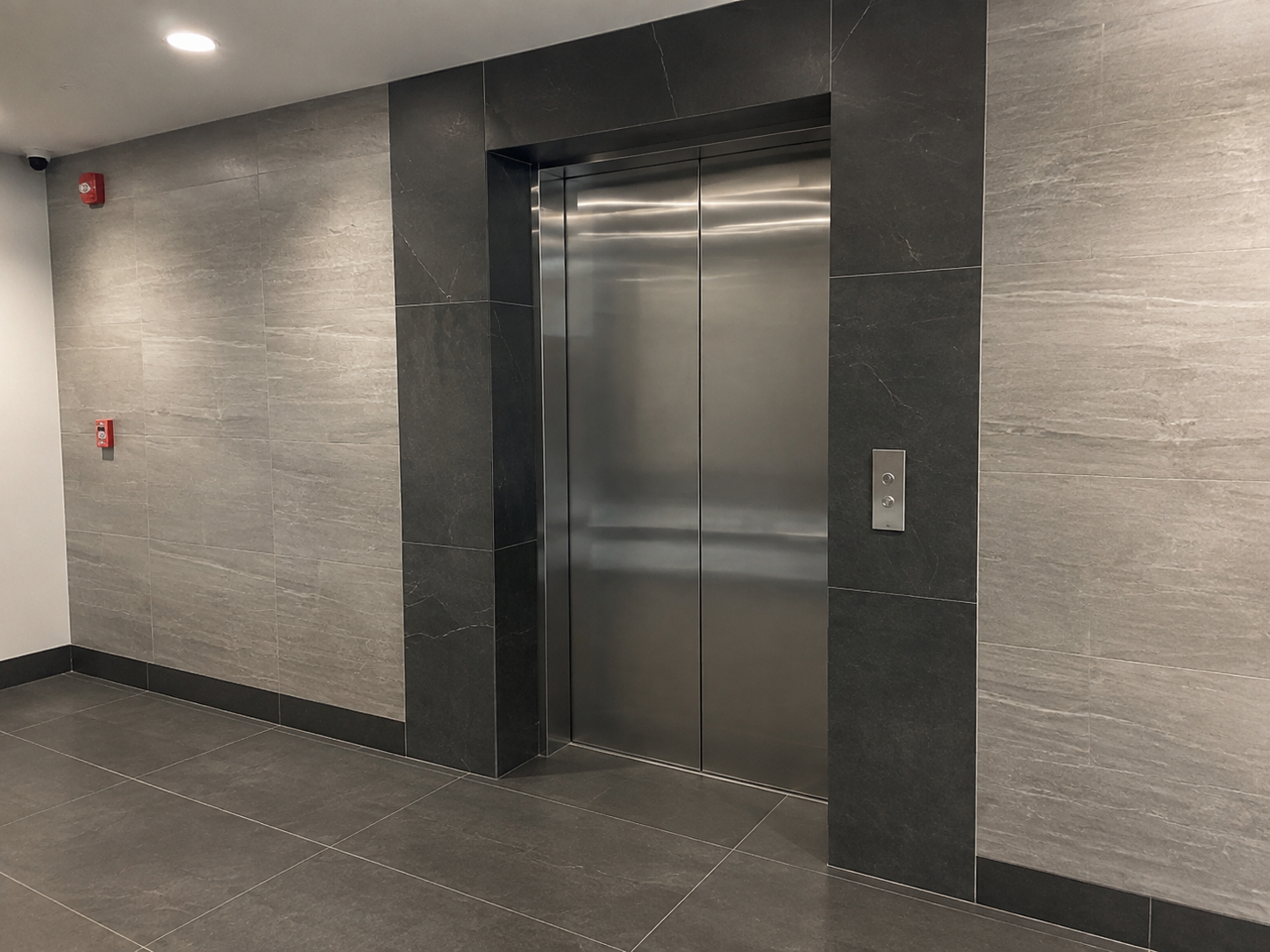 Illustrative elevator finish application