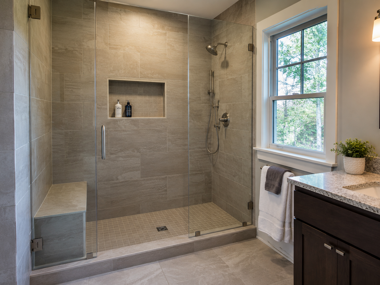 Illustrative bathroom tile application